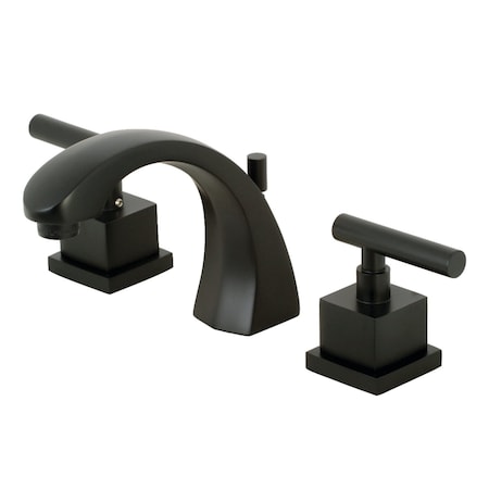 Kingston Brass KS4980CQL Claremont 8" Widespread Bathroom Faucet, Matte Black KS4980CQL